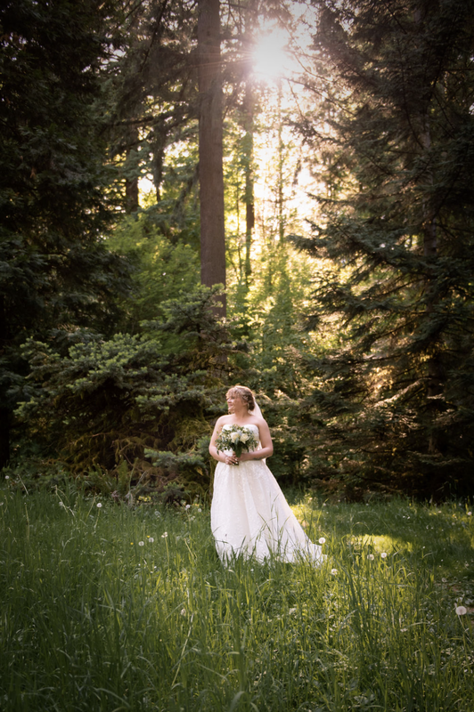 A couple celebrating their Oregon wedding